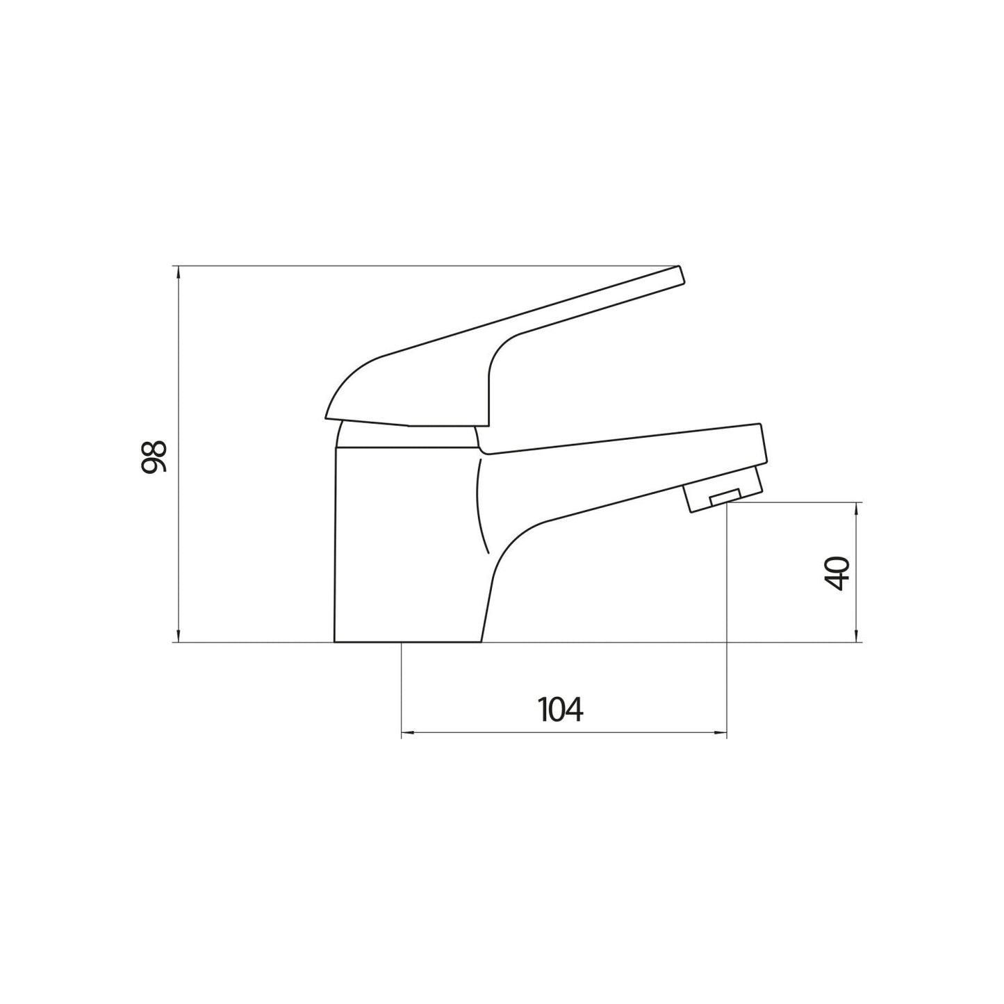 Harling Mini Mono Basin Mixer w/ Pop Up Waste - Chrome