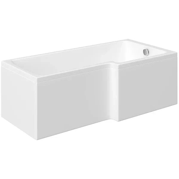 Flint Toughened 1500mm x 850mm L Shaped Bath Right Hand