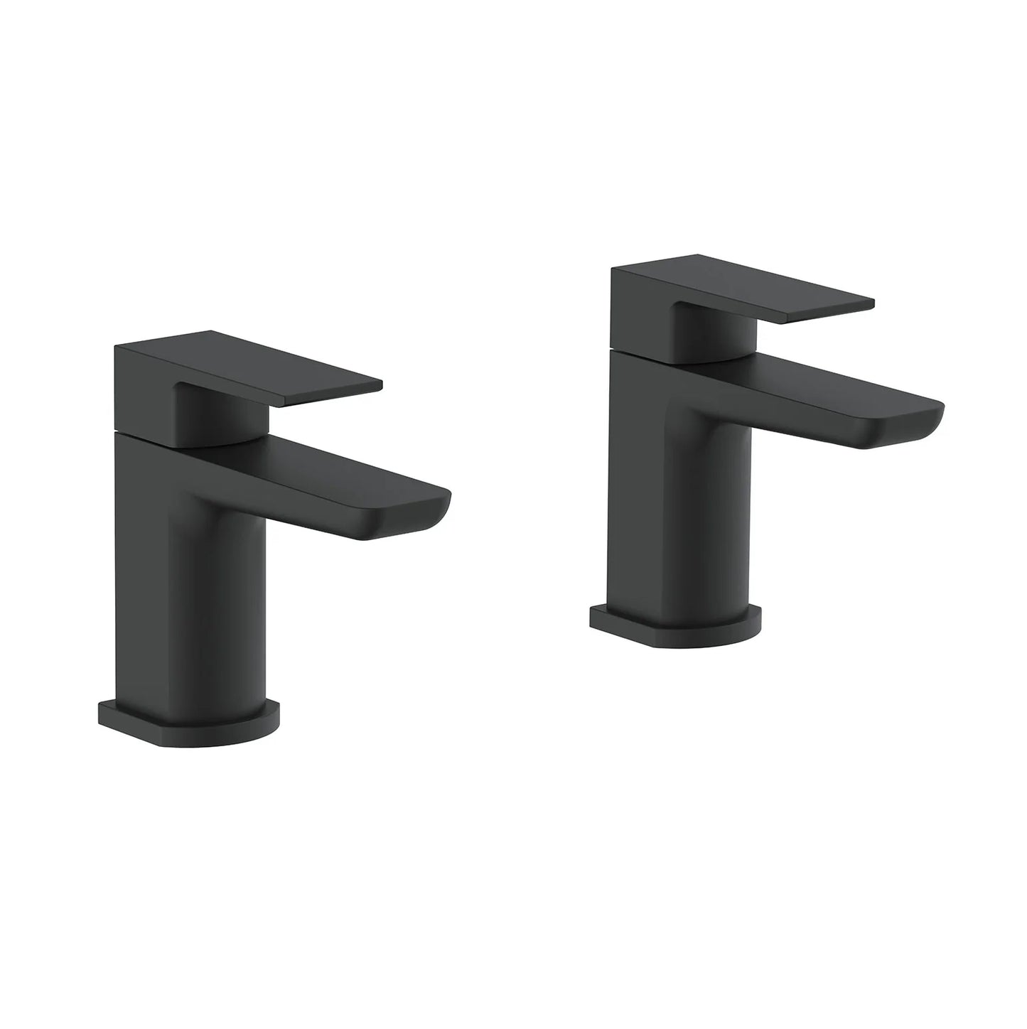 Morley Electroplated Bath Pillar Taps Pair - Black