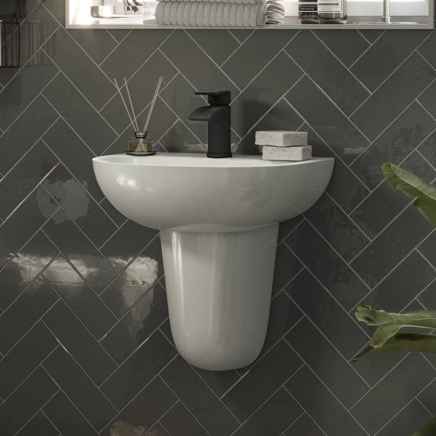 Tudor Electroplated Mono Basin Mixer w/ Pop Up Waste - Black