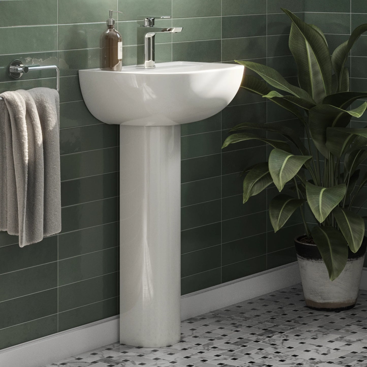 Chiltern 455mm x 340mm 1 Tap Hole Basin - White