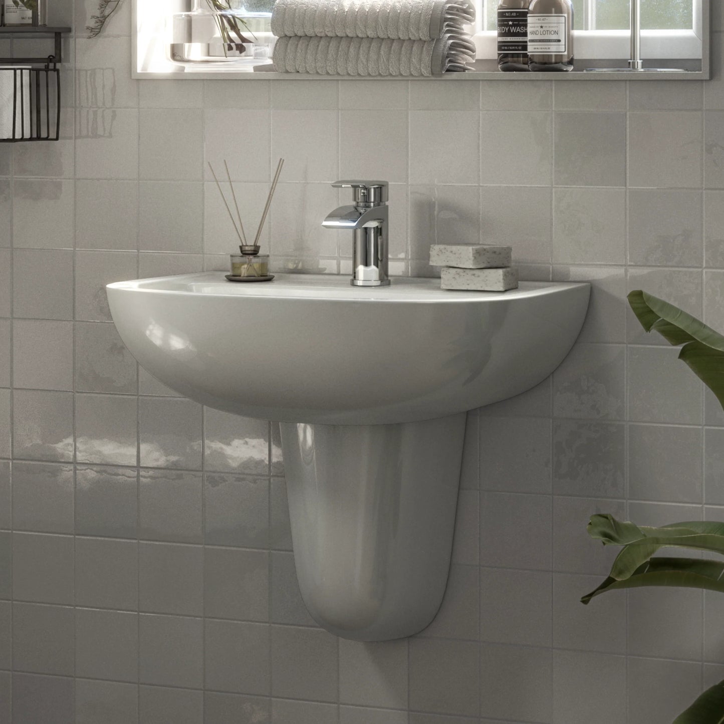 Chiltern 550mm x 390mm 1 Tap Hole Basin - White