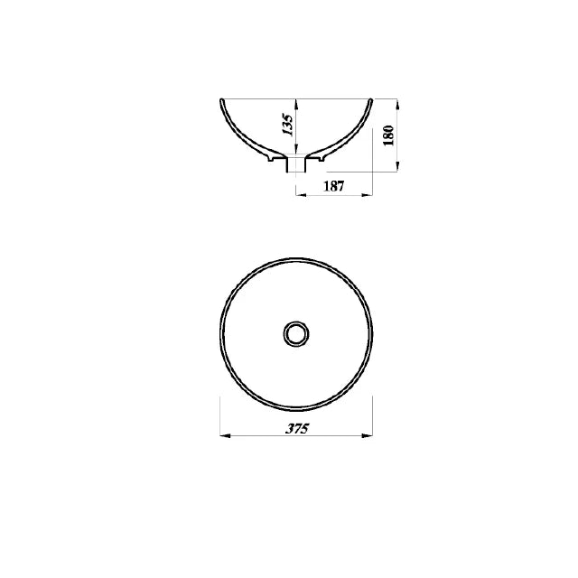 Chiltern 375mm Round Freestanding Bowl Basin - White