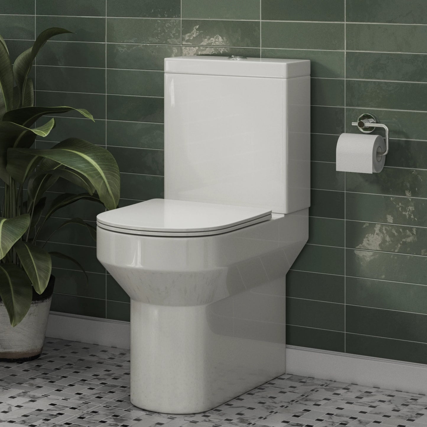 Chiltern Round 390mm x 375mm 6/4L Dual Flush Cistern & Mechanism - White