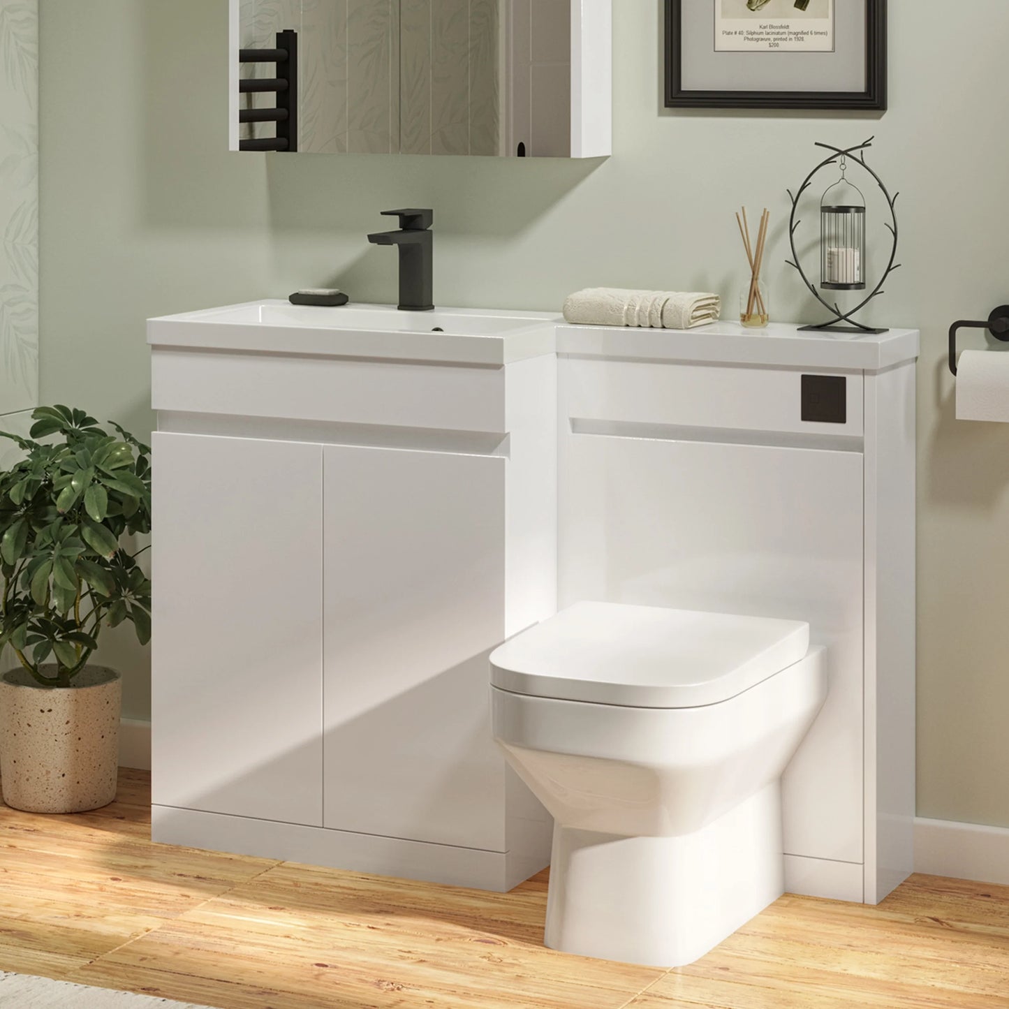 Sienna Square Wrapover Soft Close Seat - White