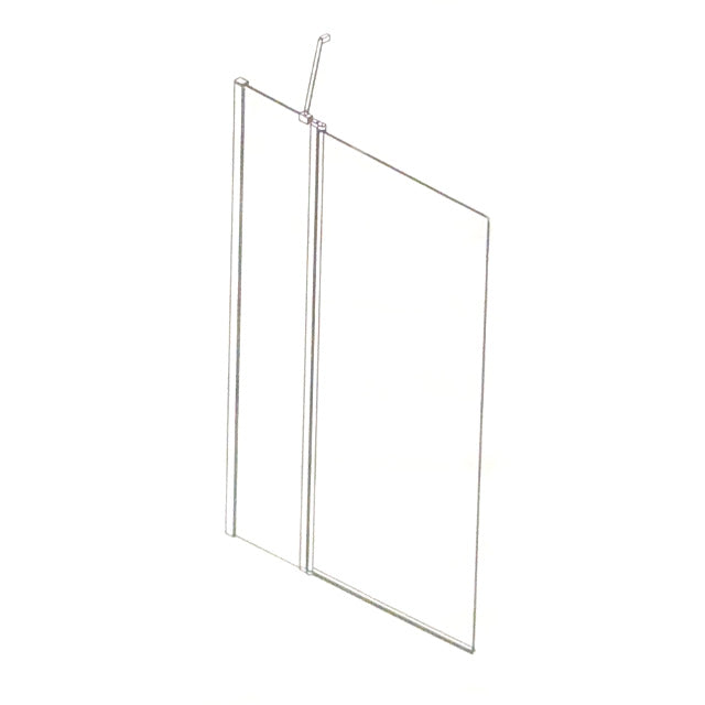 Claymore 6mm x 1000mm x 1400mm Square Bath Screen