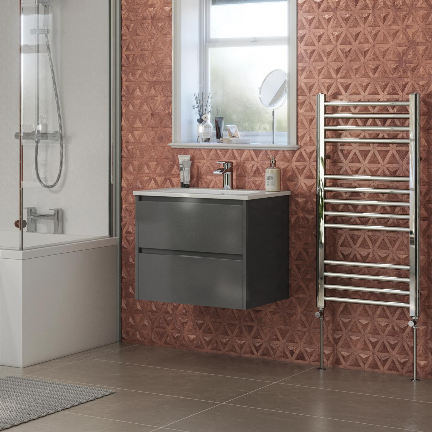 Granby 610mm x 480mm 1 Tap Hole Ceramic Washbasin