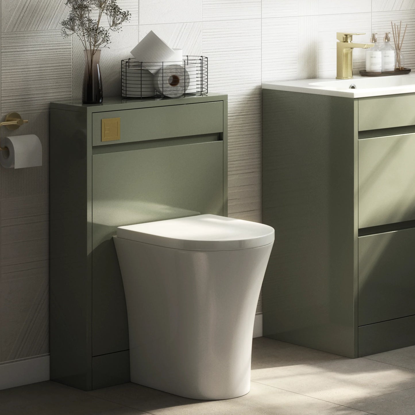 Granby 500mm x 850mm x 250mm WC Unit Only - Savannah Green