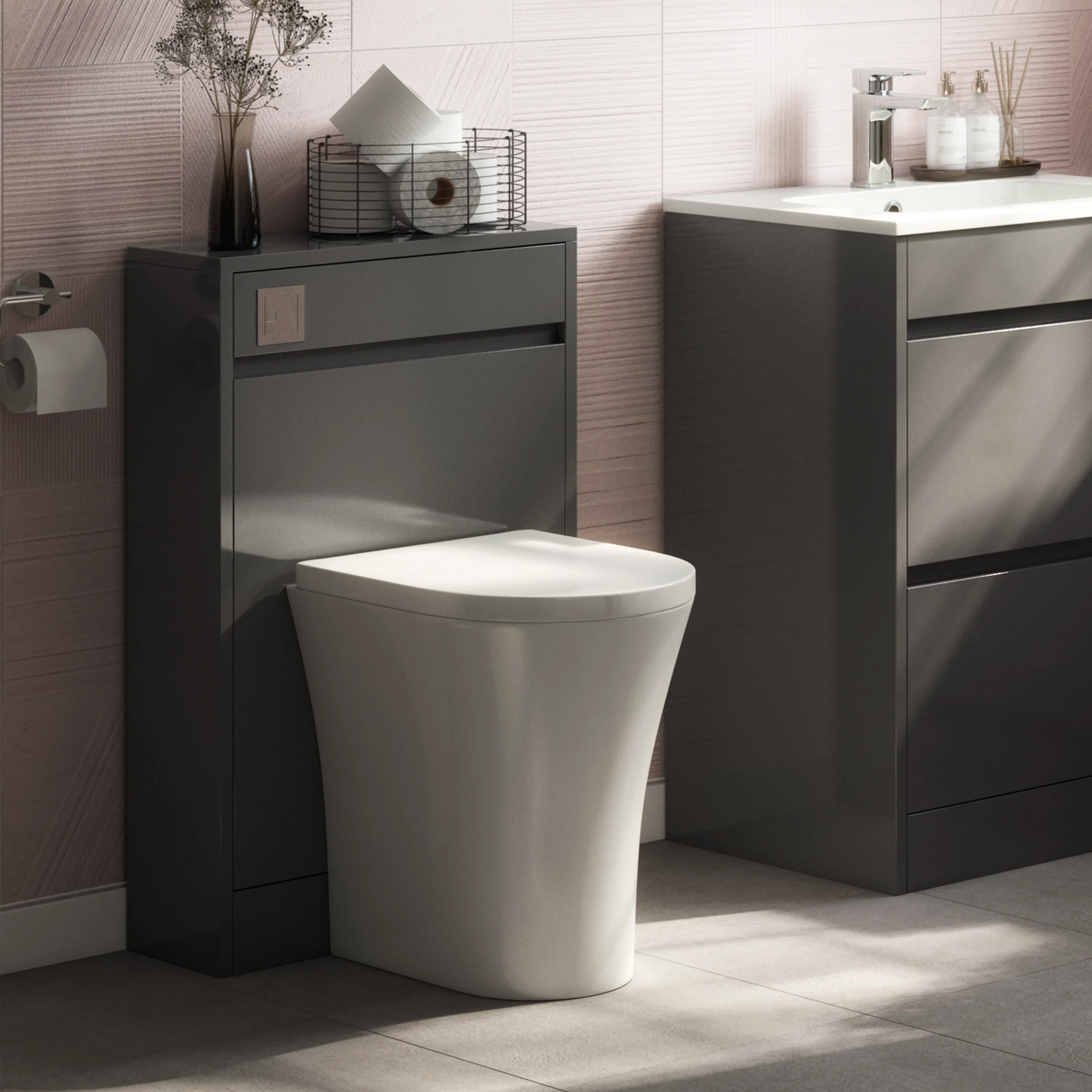 Granby 500mm x 850mm x 250mm WC Unit Only - Matt Grey