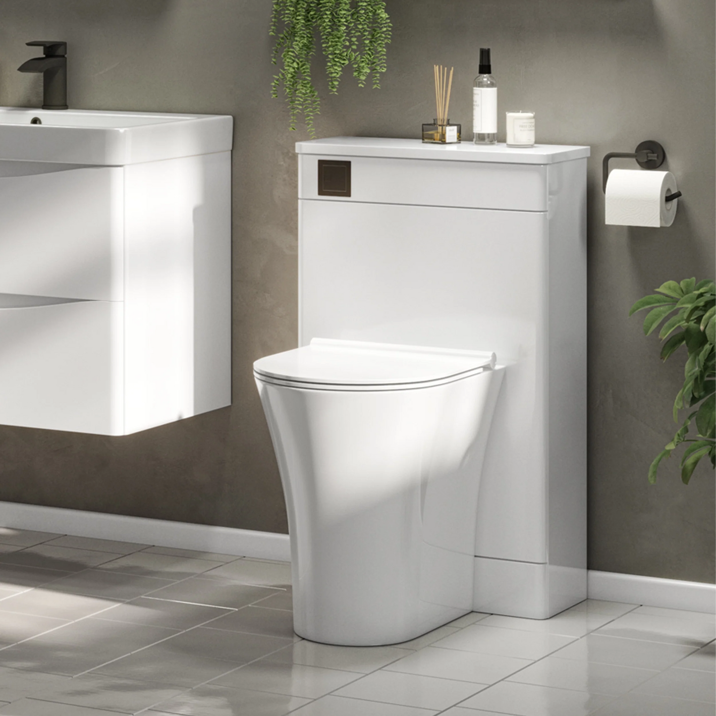 Portland 500mm x 830mm x 220mm WC Unit Only - Matt White