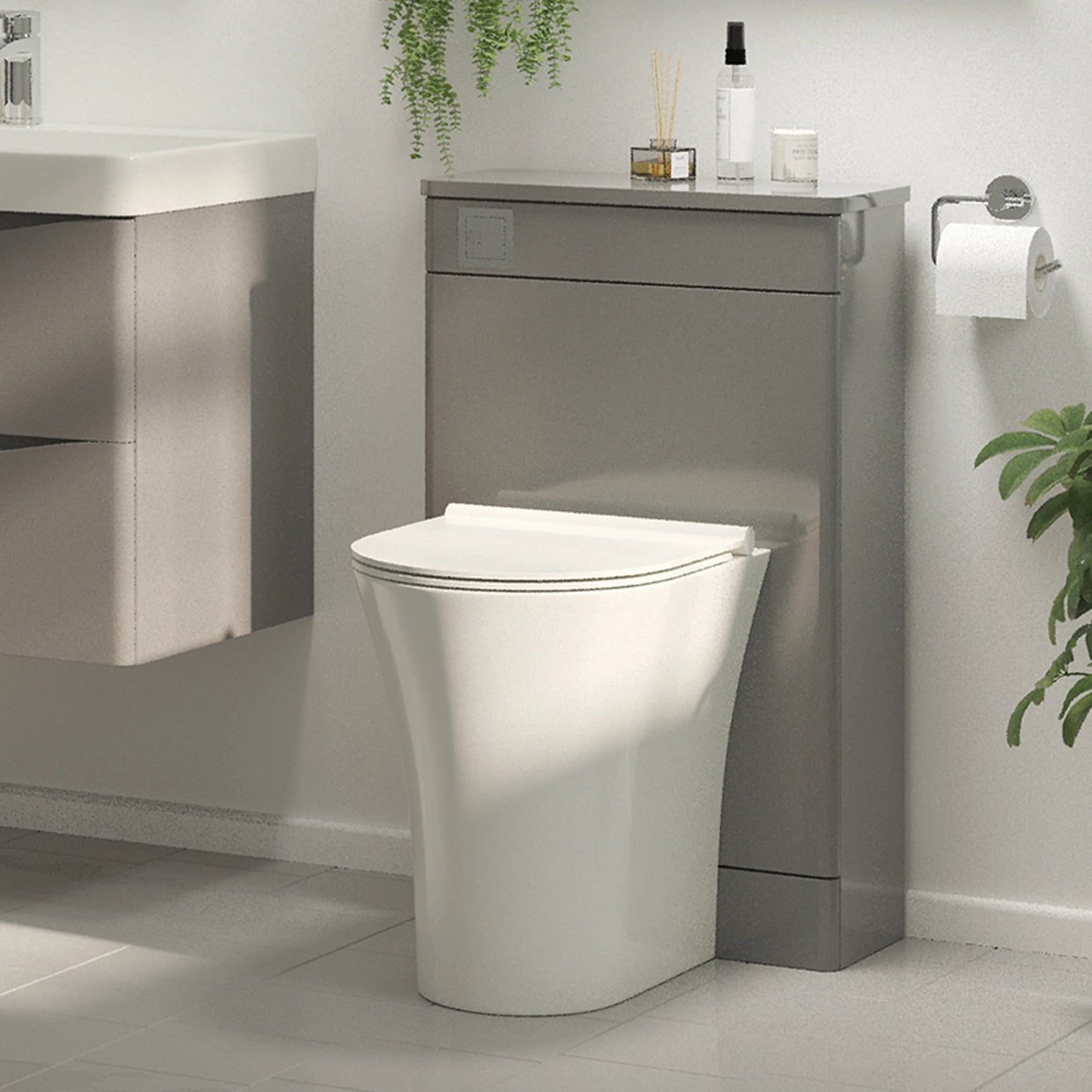 Portland 500mm x 830mm x 220mm WC Unit Only - Matt Grey