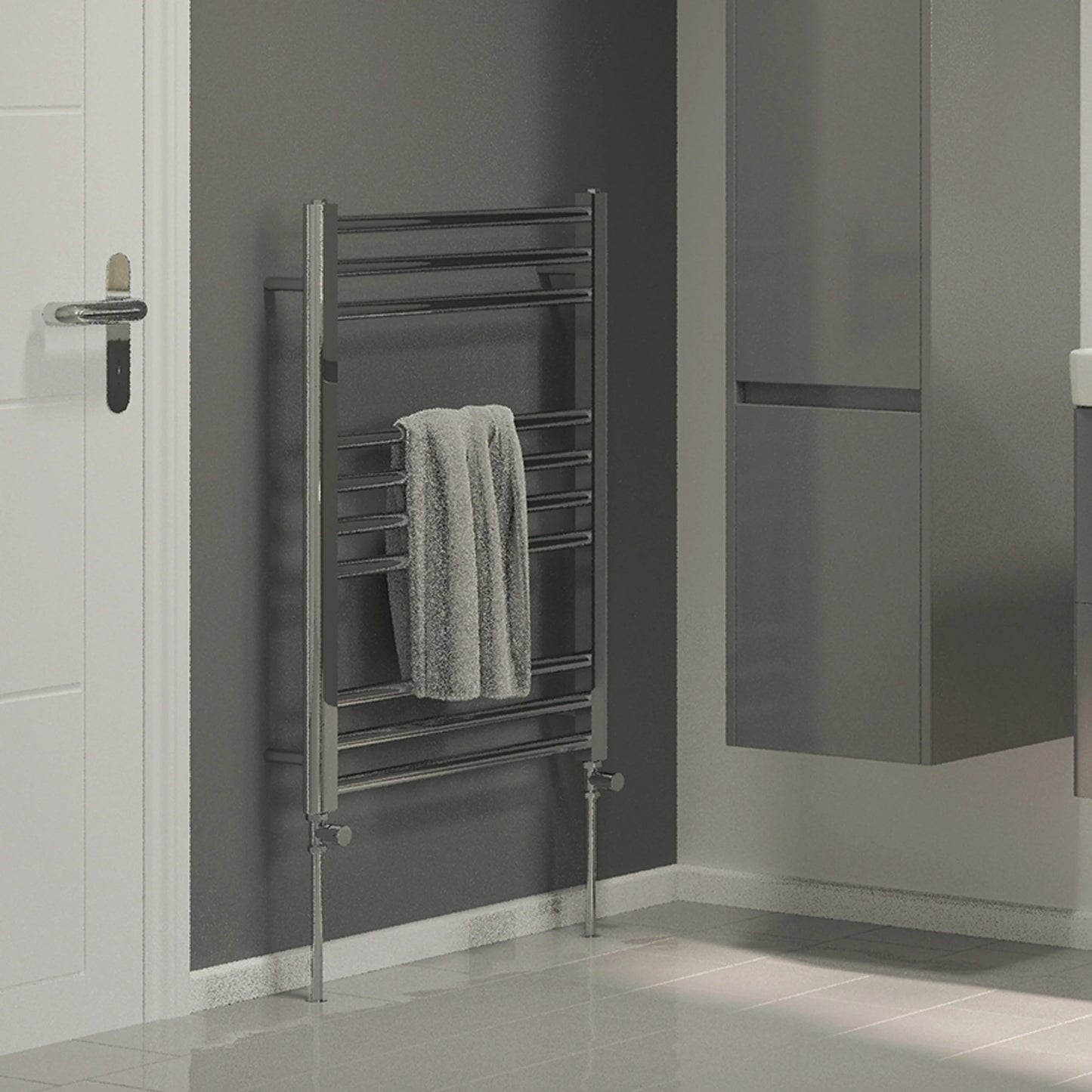 Terrano Straight 800 x 600mm Towel Warmer - Chrome