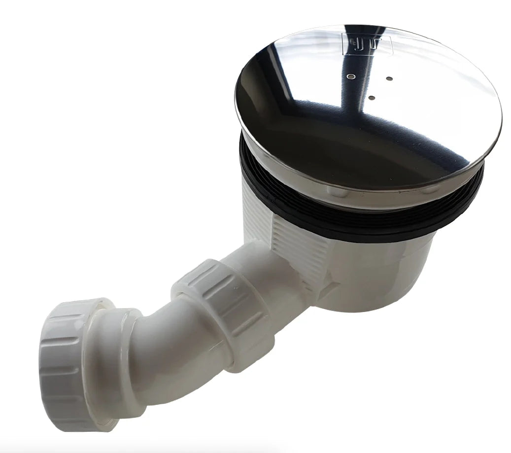 90mm Fast Flow Waste - Chrome