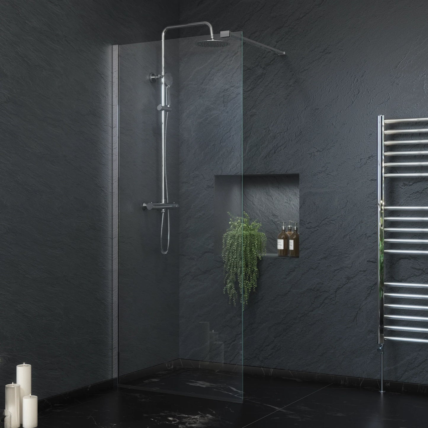 Claymore 8mm x 700mm Wetroom Panel