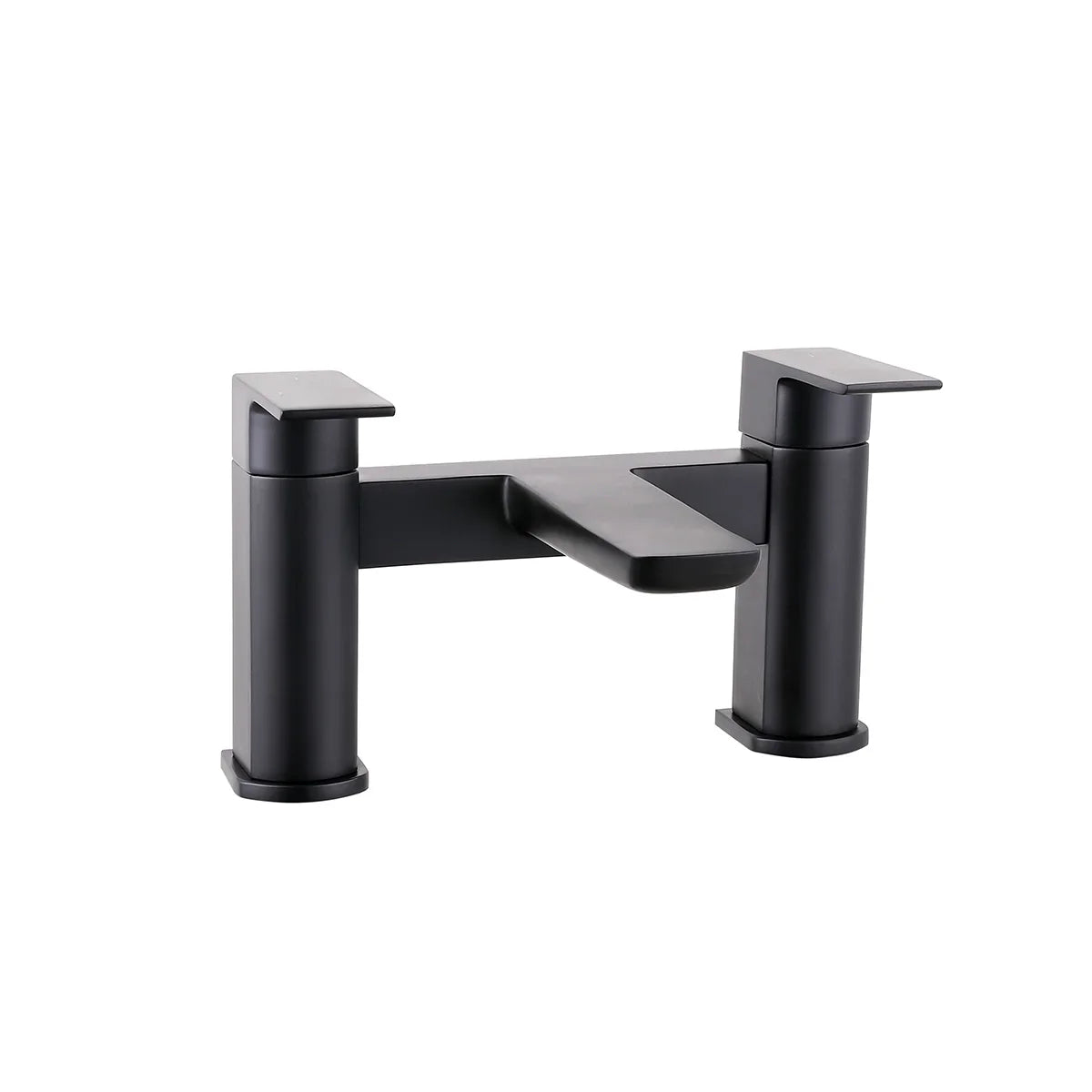 Harper & Brooke Morley Electroplated One Spout Bath Filler w/ 2 Tap Holes - Black