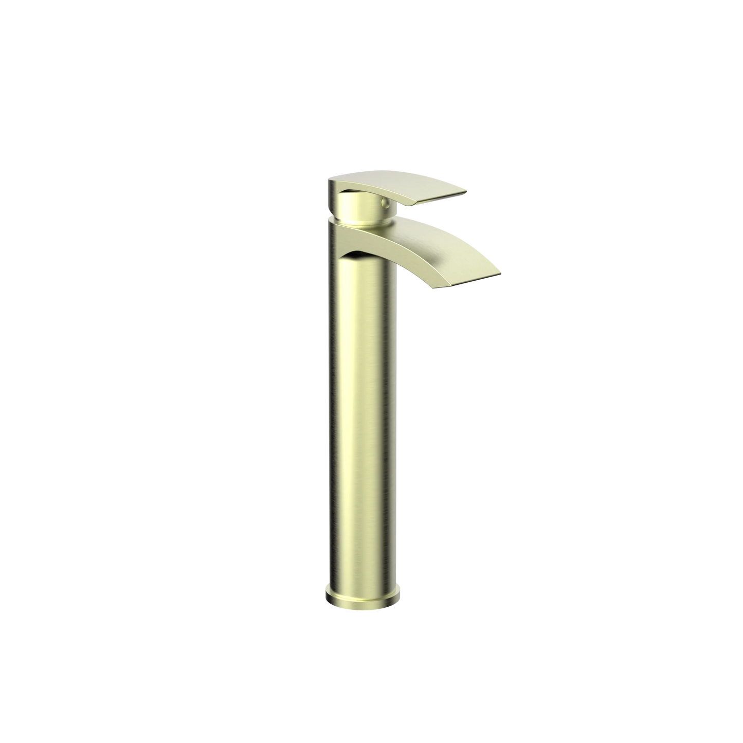 Harper & Brooke Tudor PVD Coated Tall Mono Basin Mixer w/ Pop Up Waste - Brushed Brass