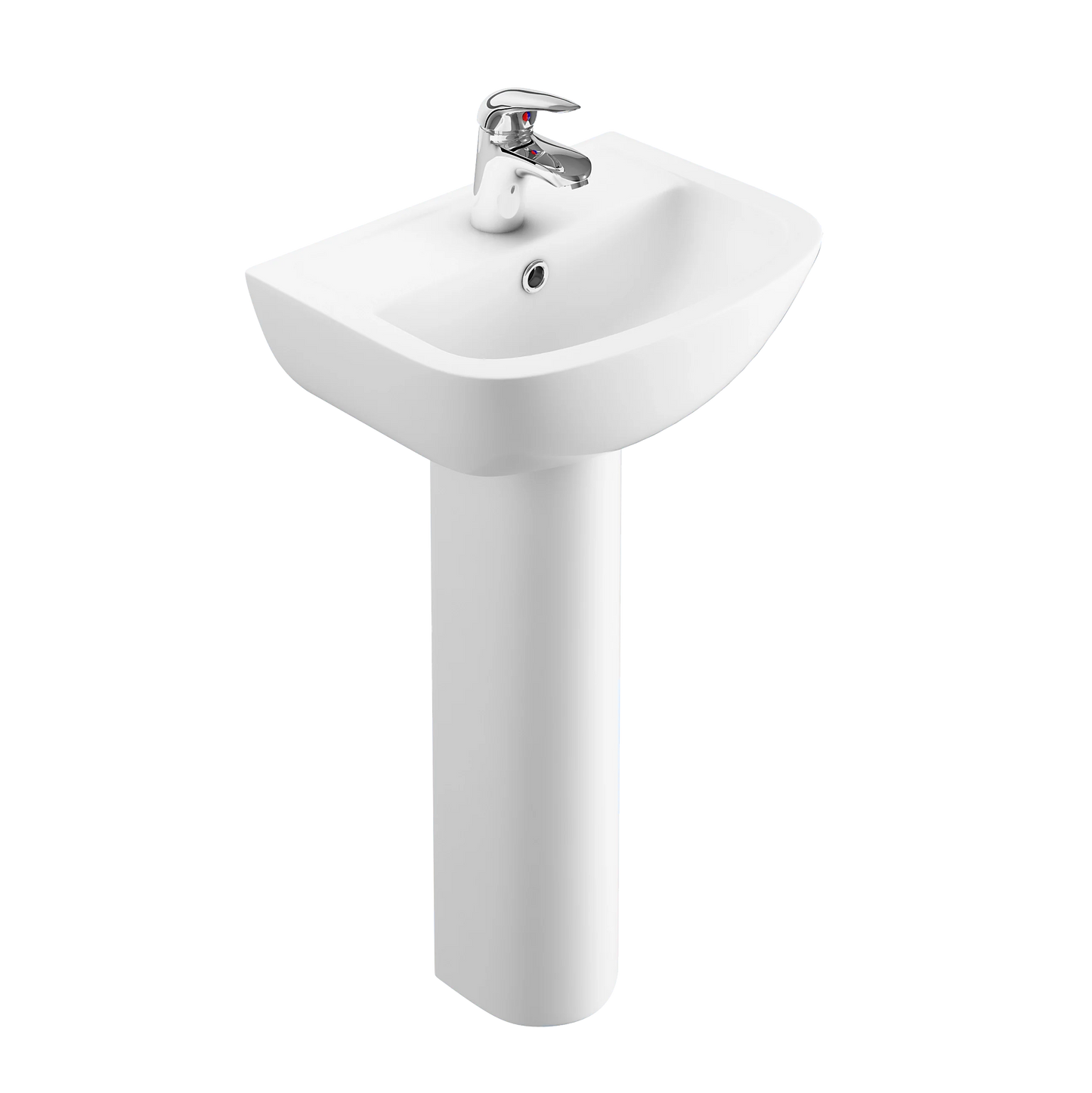 Harper & Brooke Chiltern 455mm x 340mm 1 Tap Hole Basin - White