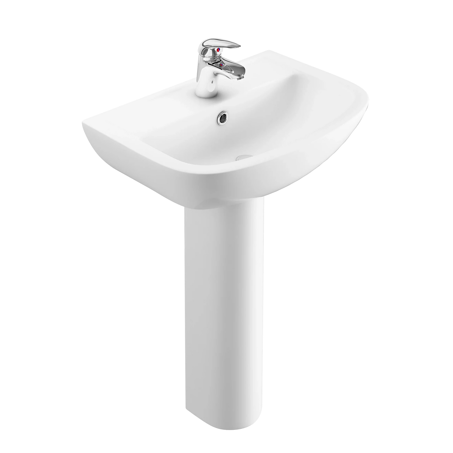 Harper & Brooke Chiltern 550mm x 390mm 1 Tap Hole Basin - White