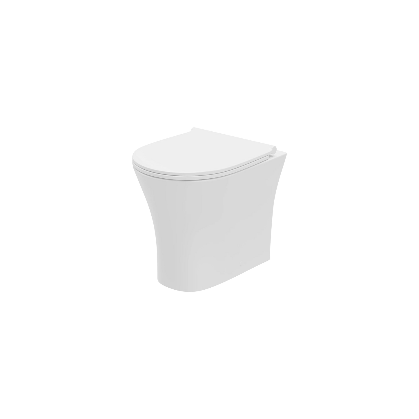 Harper & Brooke Hampton Rimless 400mm x 465mm x 350mm Back To Wall WC Pan - White