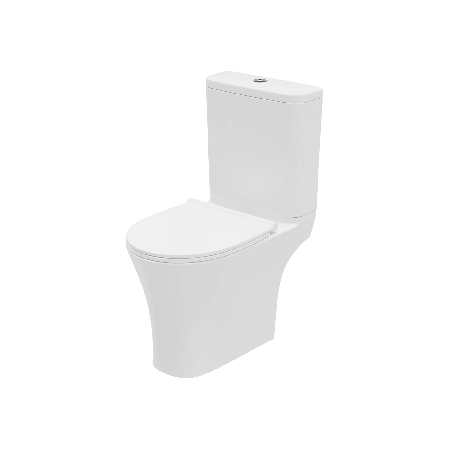 Harper & Brooke Hampton Rimless 400mm x 600mm x 355mm Close Coupled Open Back WC Pan - White