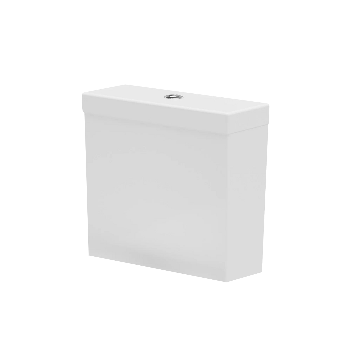 Harper & Brooke Sienna Square 380mm x 380mm 6/4L Dual Flush Cistern & Mechanism - White