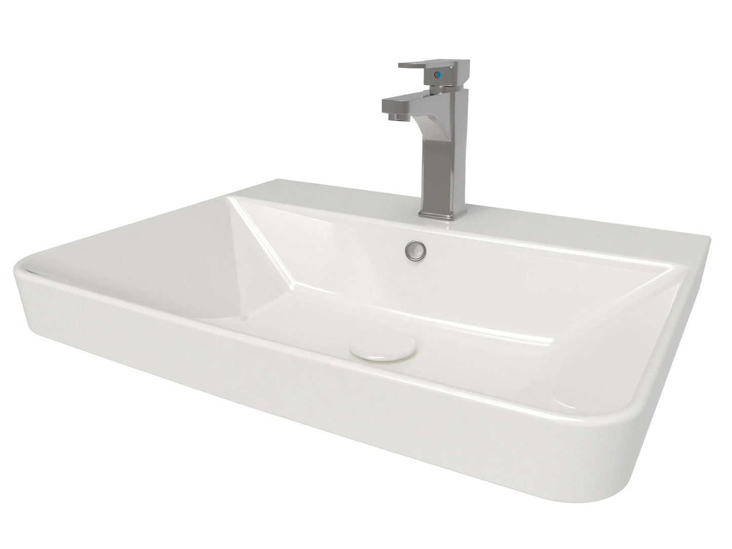 Harper & Brooke Portland 600mm x 460mm 1 Tap Hole Ceramic Basin