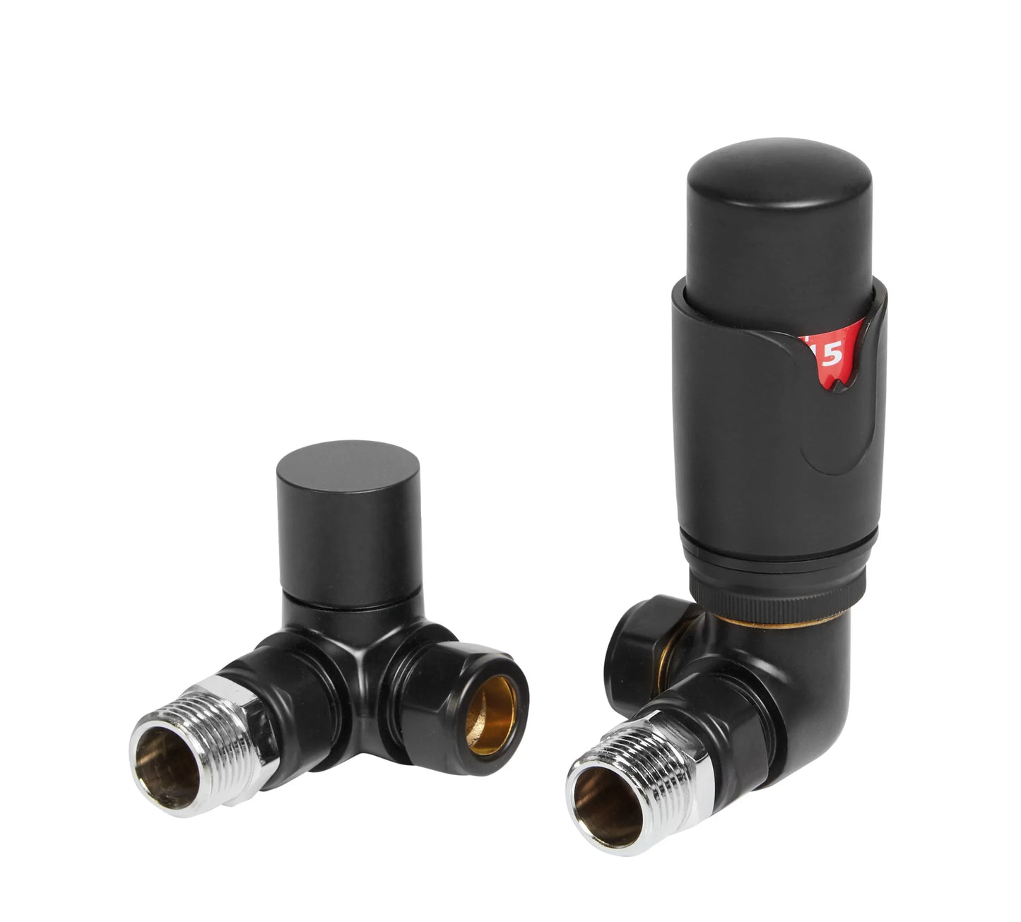 Harper & Brooke TMV Thermostatic Corner Valve - Black