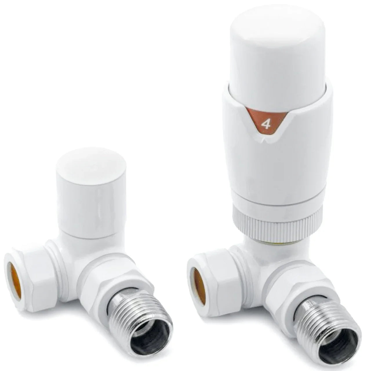 Harper & Brooke TMV Thermostatic Corner Valve - White