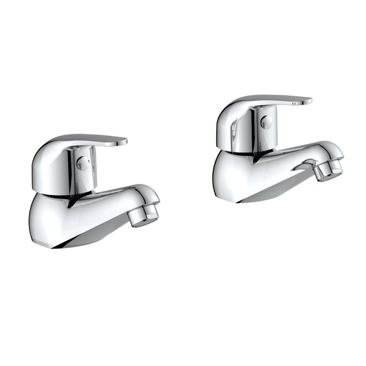 Harling Tap Pair for 2 Tap Hole Basin - Chrome