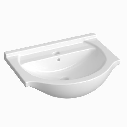 Ashlar 560mm 1 Tap Hole Ceramic Washbasin