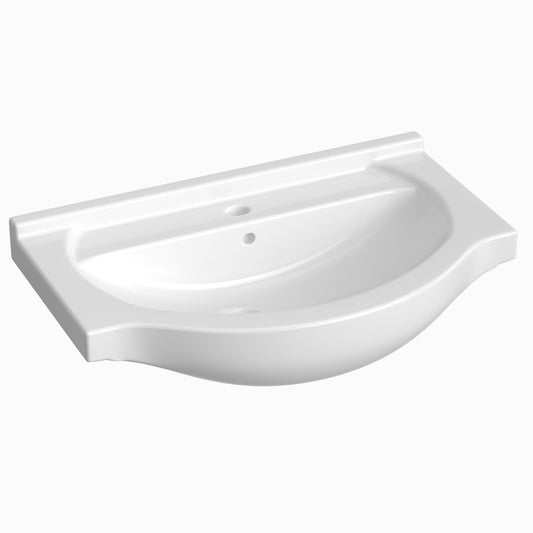Ashlar 750mm 1 Tap Hole Ceramic Washbasin