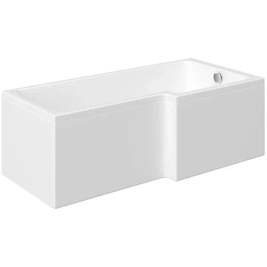Flint Toughened 1500mm x 850mm L Shaped Bath Right Hand