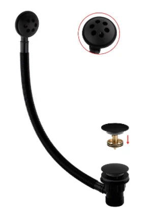 Harper & Brooke Electroplated Click Clack Bath Waste Assembly - Black