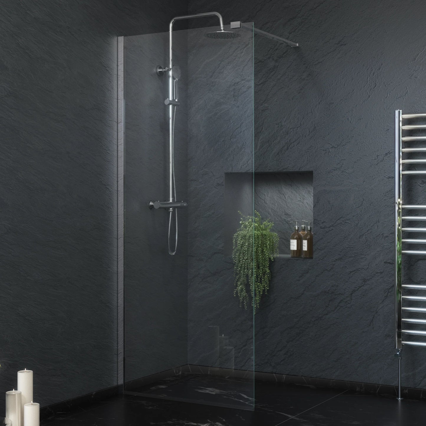 Claymore 8mm x 800mm Wetroom Panel