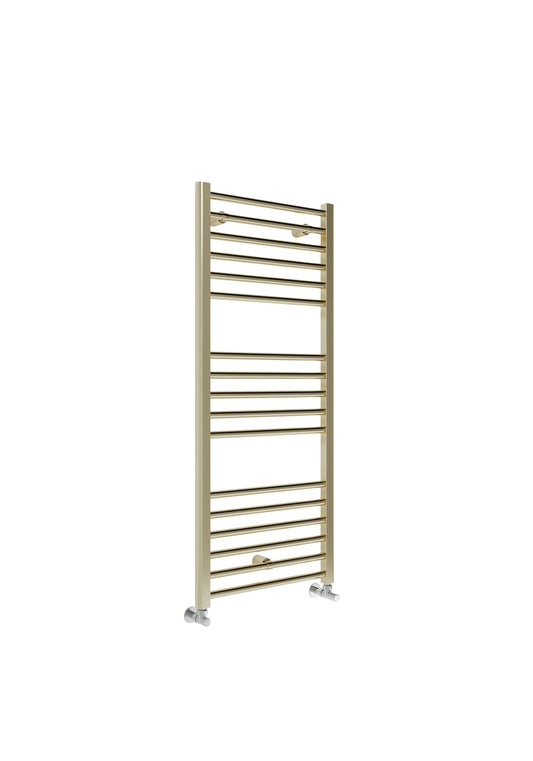 Terrano Straight Brushed Brass Towel Warmer