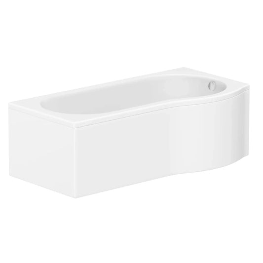 Hearth Toughened 1700mm x 850mm P Shaped Bath Right Hand