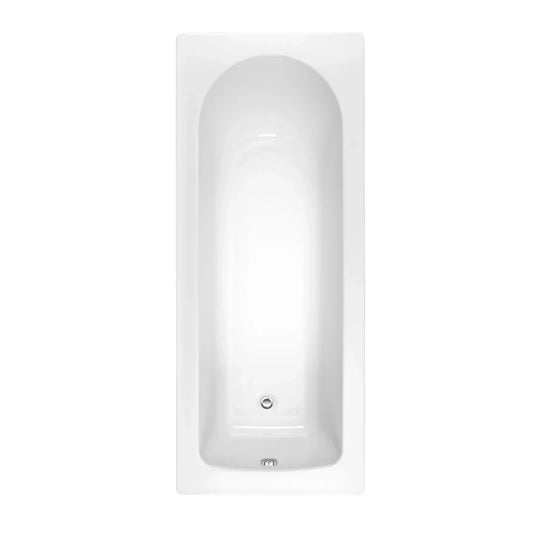 Harper & Brooke Cavetto Toughened 1600mm x 700mm Single Ended Bath