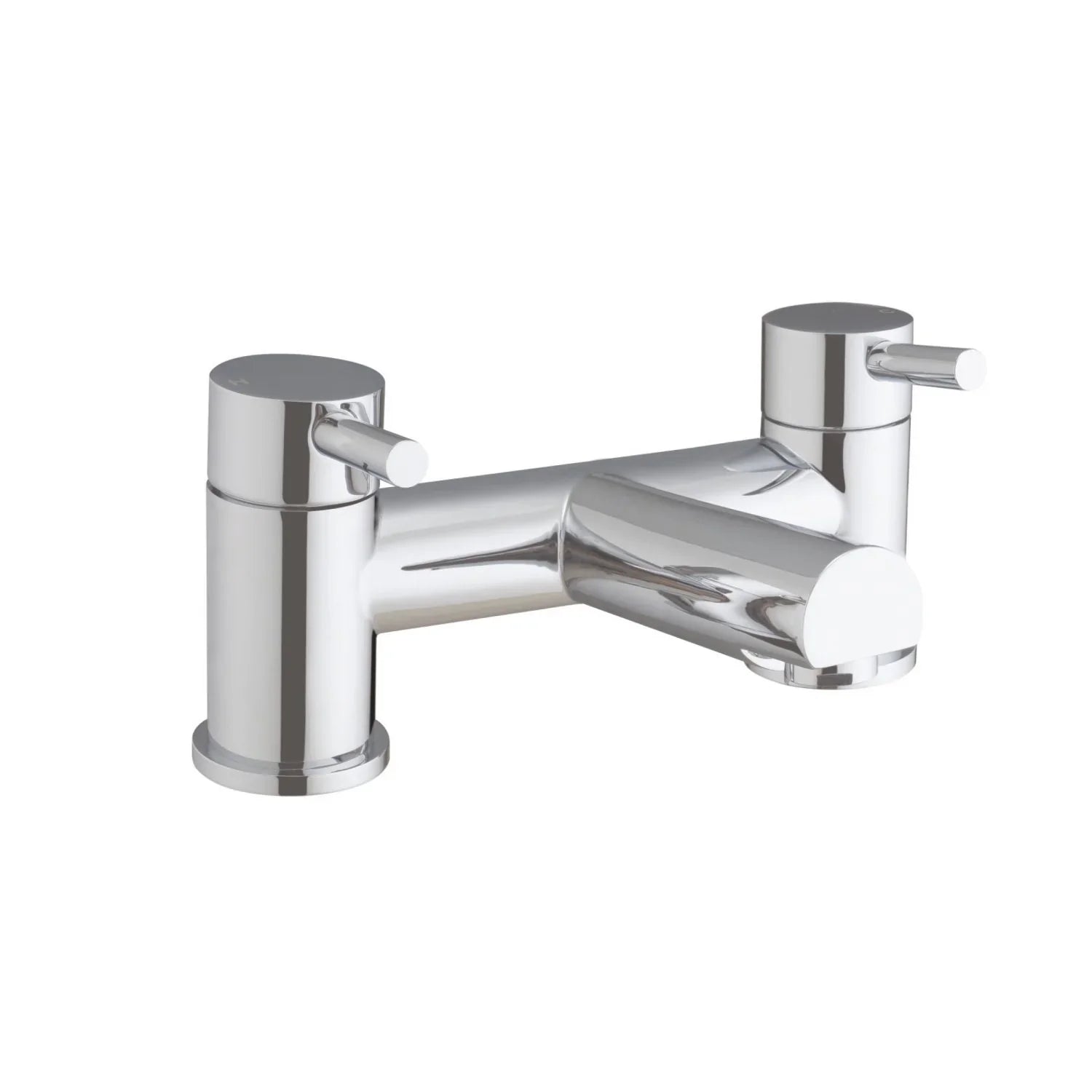 Harper & Brooke Flaxley One Spout Bath Filler w/ 2 Tap Holes - Chrome