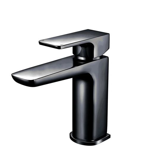 Harper & Brooke Morley Electroplated Mini Mono Basin Mixer w/ Pop Up Waste - Black