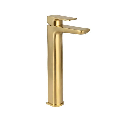Morley PVD Coated Tall Mono Basin Mixer - Brushed Brass