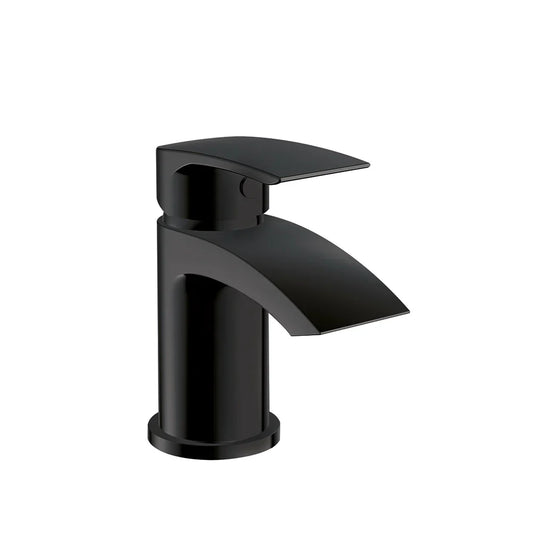 Harper & Brooke Tudor Electroplated Mini Mono Basin Mixer w/ Pop Up Waste - Black