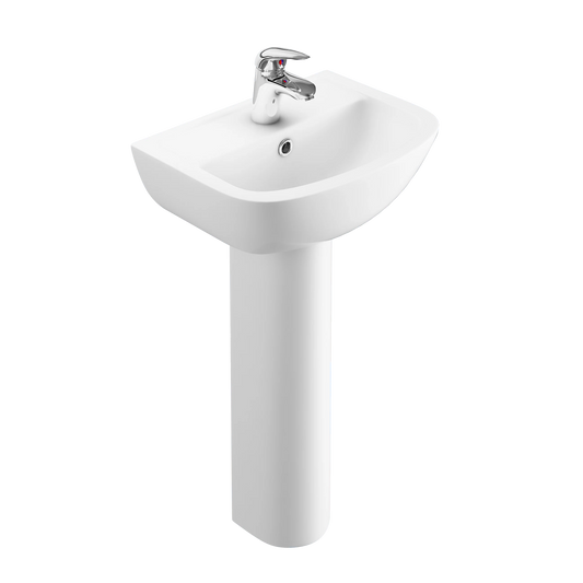 Harper & Brooke Chiltern 455mm x 340mm 1 Tap Hole Basin - White