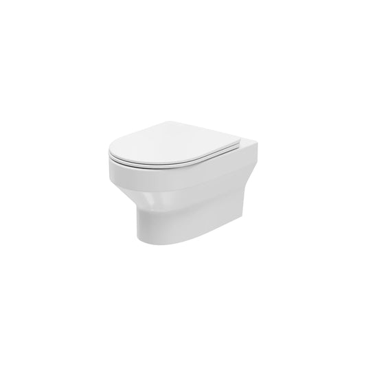 Harper & Brooke Chiltern Round 360mm x 515mm x 360mm Wall Hung WC Pan - White