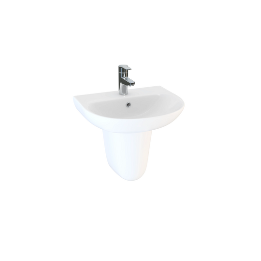Harper & Brooke Hampton 450mm 1 Tap Hole Basin - White