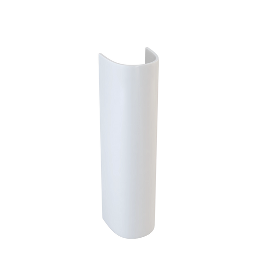 Harper & Brooke Hampton Round 680mm x 185mm Full Pedestal - White