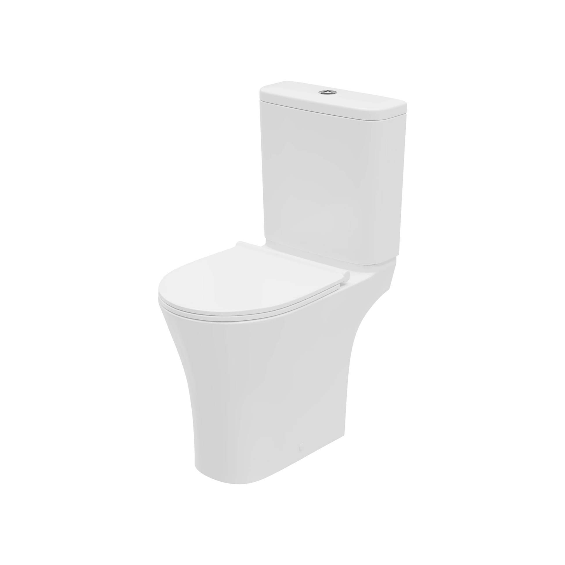 Harper & Brooke Hampton Rimless Comfort Height Close Coupled Open Back WC Pan - White