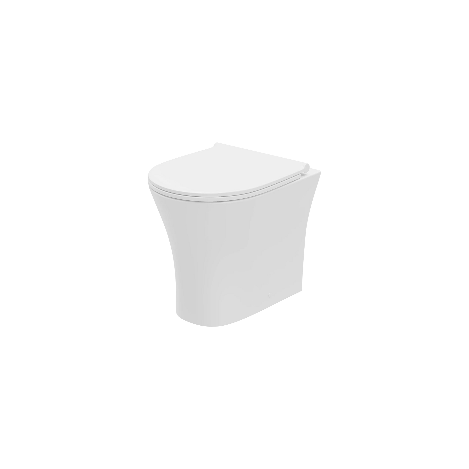 Harper & Brooke Hampton Rimless 400mm x 465mm x 350mm Back To Wall WC Pan - White