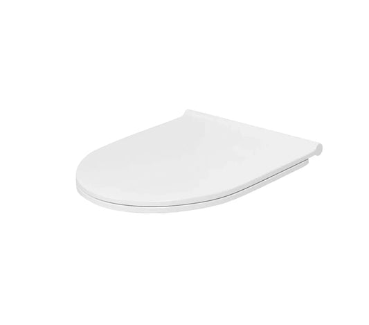 Harper & Brooke Hampton D Shape Slim Soft Close Seat - White