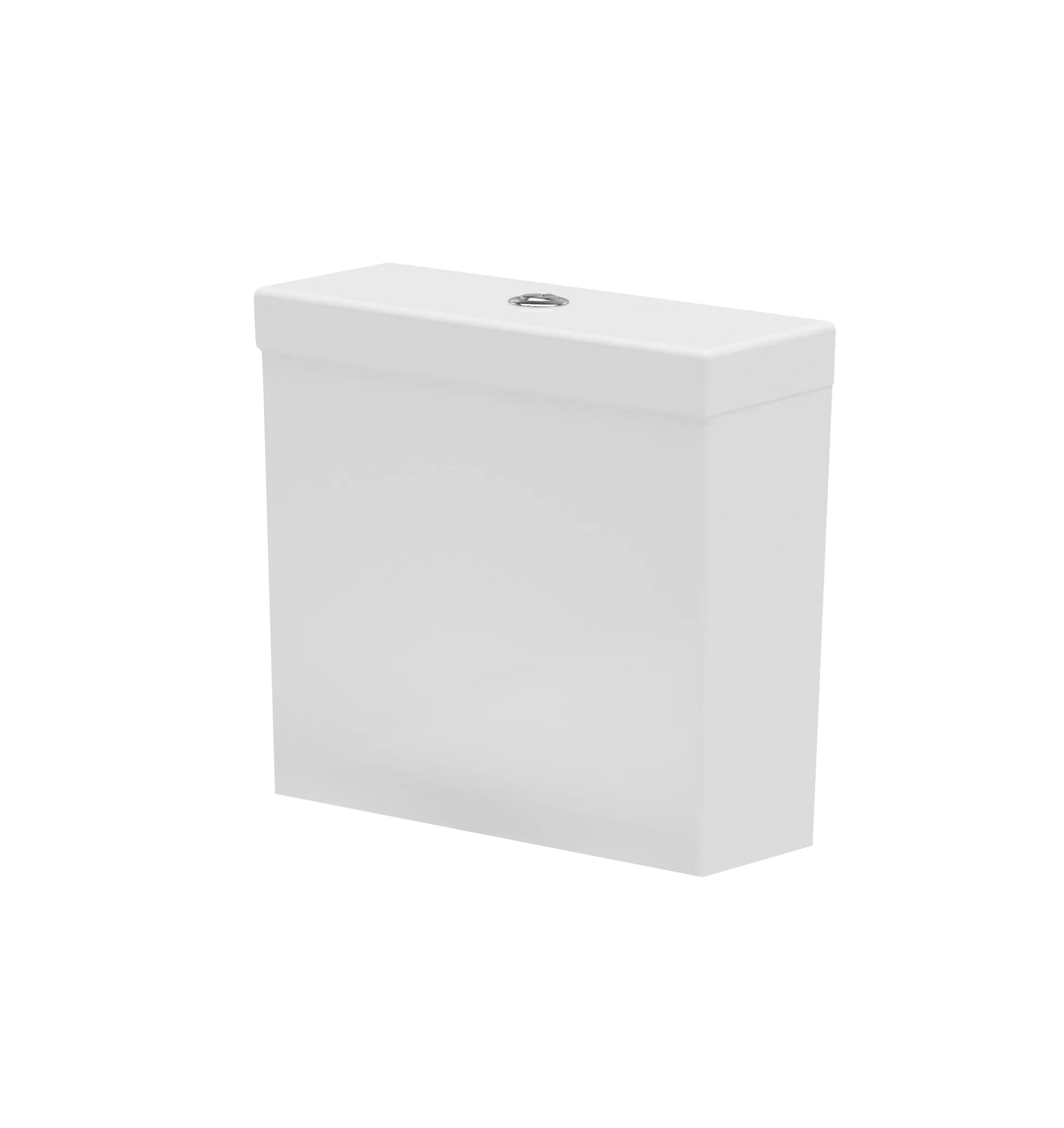 Harper & Brooke Sienna Square 380mm x 380mm 6/4L Dual Flush Cistern & Mechanism - White