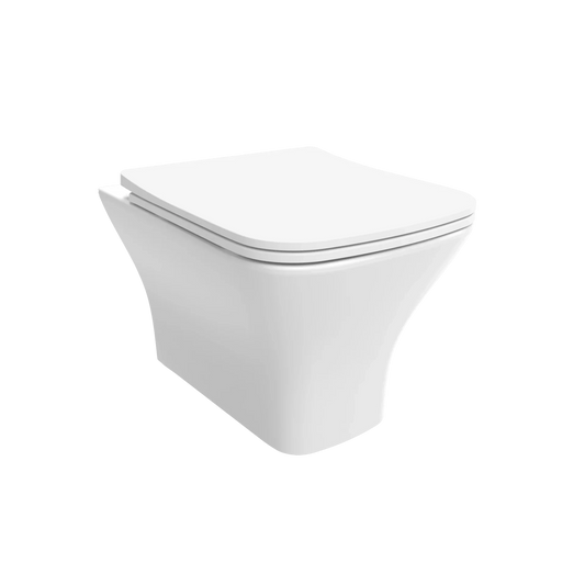 Harper & Brooke Sienna Square 315mm x 500mm x 360mm Wall Hung WC Pan - White